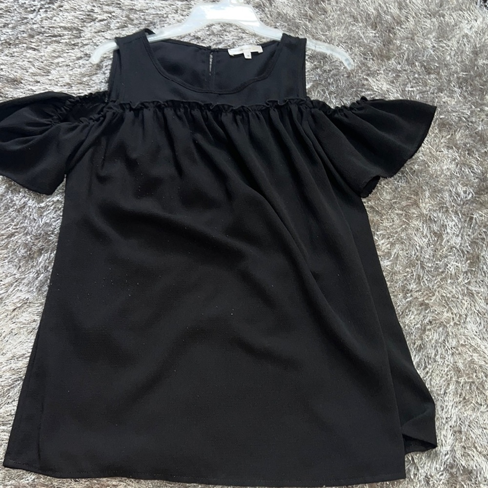 Black off the shoulder top
